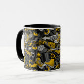 Retro Graffiti Urban Street Pattern Tasse (Vorderseite Links)