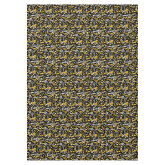 Retro Graffiti Urban Street Pattern Tischdecke (Vorderseite)