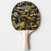 Retro Graffiti Urban Street Pattern Tischtennis Schläger (Vorderseite)