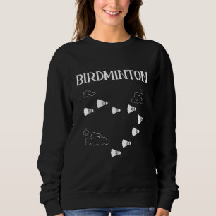 Retro-Grafik Badminton-Spieler Federball-Spieler Sweatshirt