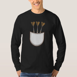 Retro-Grafik-Dart-Spieler Darts Dartscheibe Bullse T-Shirt