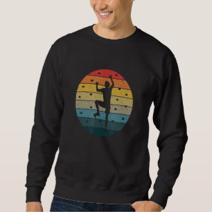 Retro-Grafik-Kletter-Boulderer-Felsenkletterer-Mou Sweatshirt