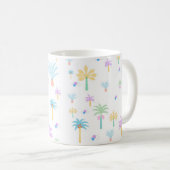 Retro-Grafik-Palmen  Kaffeetasse (VorderseiteRechts)