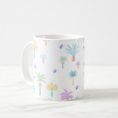 Retro-Grafik-Palmen  Kaffeetasse (Vorderseite Links)