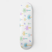 Retro-Grafik-Palmen Skateboard (Vorderseite)