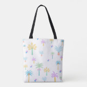 Retro-Grafik-Palmen Tasche (Rückseite)