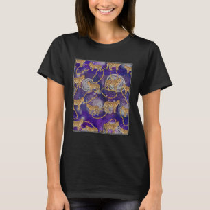 Retro-Grafik-Perlenarbeit Perlen-Handstich-Kunstw T-Shirt