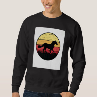 Retro Grafik Pferdeliebhaber Reitsport Reiter Pfer Sweatshirt