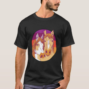 Retro-Grafik Pferdeliebhaber Reitsport Reiter Pfer T-Shirt