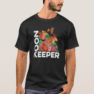 Retro-Grafik Tierpfleger Zoo Pfleger Tierliebe T-Shirt