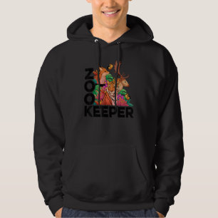 Retro-Grafik Tierpfleger Zoo Wärter Tierliebe Hoodie