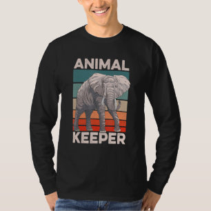 Retro-Grafik Tierpfleger Zoo Wärter Tierliebe T-Shirt