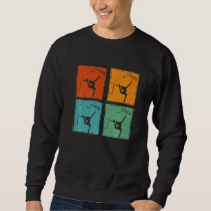 Retro Grafik Turner Turnen Akrobat Akrobatik Sweatshirt