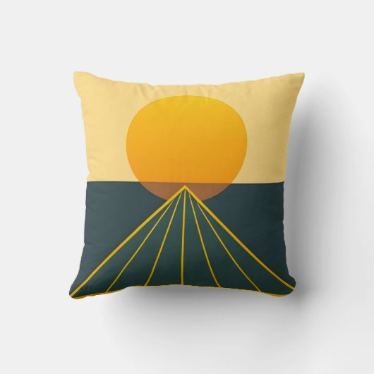 Retro-Grafikdesign Kissen (Rückseite)