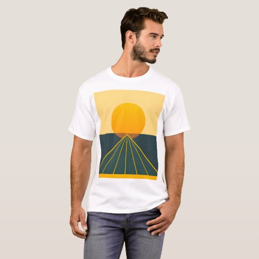 Retro-Grafikdesign T-Shirt (Vorne ganz)