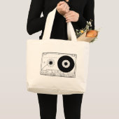 retro grafische Vintage T - Shirtkassette der Jumbo Stoffbeutel (Vorderseite (Produkt))