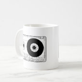 retro grafische Vintage T - Shirtkassette der Kaffeetasse (Vorderseite Links)