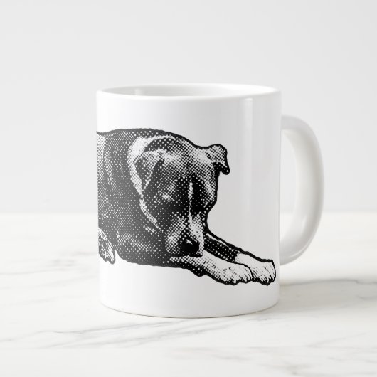 Retro Grain Hund Tasse (Vorderseite Rechts)