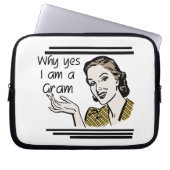 Retro Gram Geschenke Laptopschutzhülle (Vorderseite)