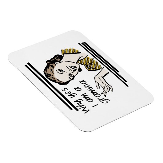 Retro Gramma Geschenke Magnet (Rechte Seite)