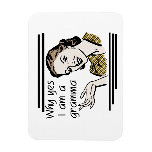 Retro Gramma Geschenke Magnet (Vertikal)