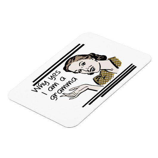 Retro Gramma Geschenke Magnet (Linke Seite)