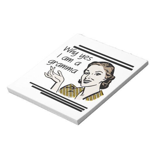 Retro Gramma Geschenke Notizblock (Rotiert)