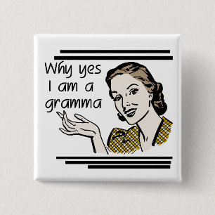 Retro Gramma T - Shirts und Geschenke Button