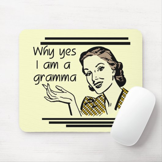 Retro Gramma T - Shirts und Geschenke Mousepad (Mit Mouse)