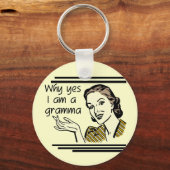 Retro Gramma T - Shirts und Geschenke Schlüsselanhänger (Vorderseite)