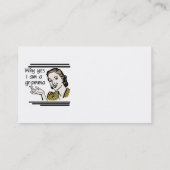 Retro Gramma T - Shirts und Geschenke Visitenkarte (Rückseite)