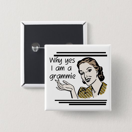 Retro Grammie T - Shirts und Geschenke Button (Vorne & Hinten)