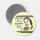 Retro Grammie T-Shirts und Geschenke Magnet (Vorderseite/Rückseite)