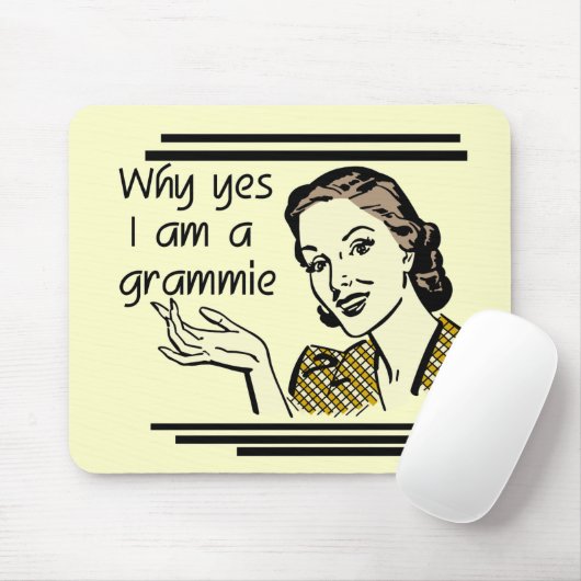 Retro Grammie T - Shirts und Geschenke Mousepad (Mit Mouse)