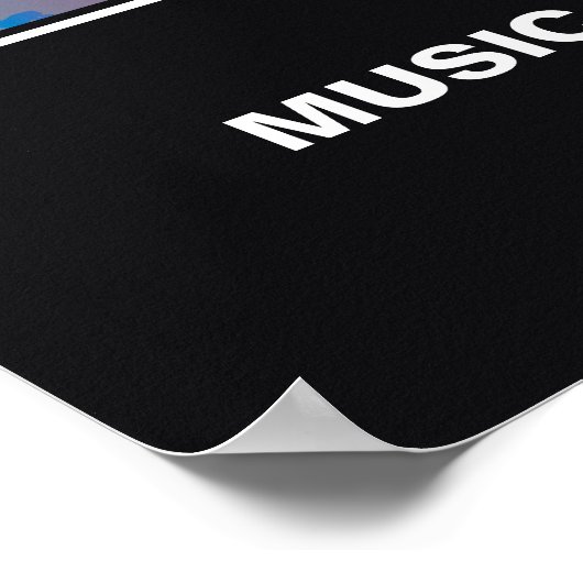 Retro Grammophon Music Zitat motivierend Poster (Ecke)