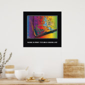 Retro Grammophon Music Zitat motivierend Poster (Küche)