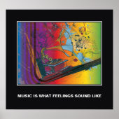 Retro Grammophon Music Zitat motivierend Poster (Vorne)