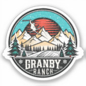 Retro Granby Ranch Ski Aufkleber (Vorderseite)
