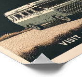 Retro Grand Canyon Adventure Poster (Ecke)