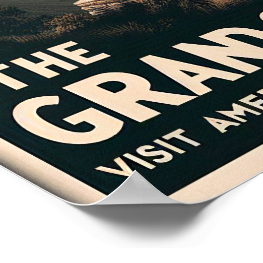 Retro Grand Canyon Adventure Poster (Ecke)