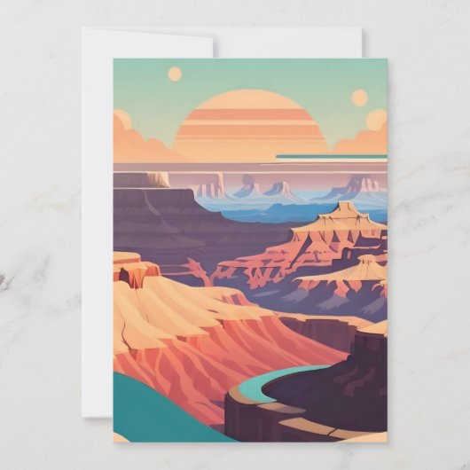 Retro - Grand Canyon Einladung (Vorderseite)