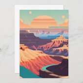 Retro - Grand Canyon Einladung (Vorne/Hinten)