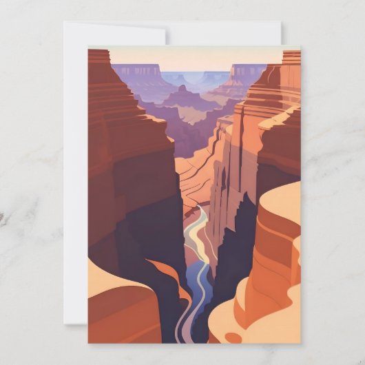 Retro - Grand Canyon Einladung (Vorderseite)