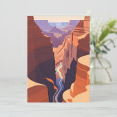 Retro - Grand Canyon Einladung (Stehend Vorderseite)