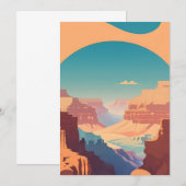 Retro - Grand Canyon Einladung (Vorne/Hinten)