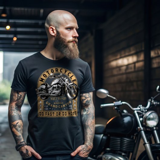 Retro Grand Canyon Motorrad T-Shirt
