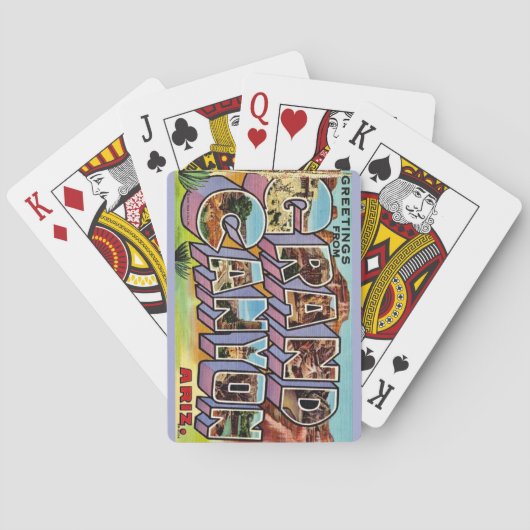 Retro Grand Canyon Playing Cards Spielkarten (Rückseite)
