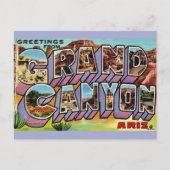 Retro Grand Canyon Postkarte (Vorderseite)