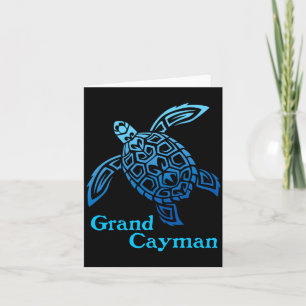 Retro Grand Cayman Inseln Meeresschildkröte Stamme Karte