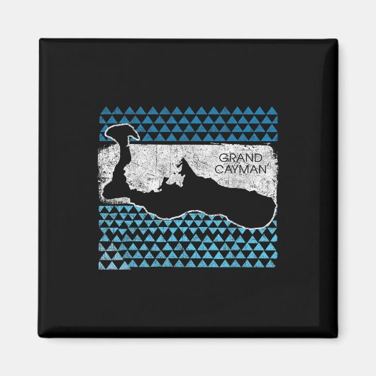 Retro Grand Cayman Islands Beach Cruise Vacacation Magnet (Vorne)